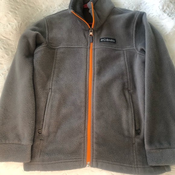 Gray and orange trim fleece jacket - Picture 3 of 3